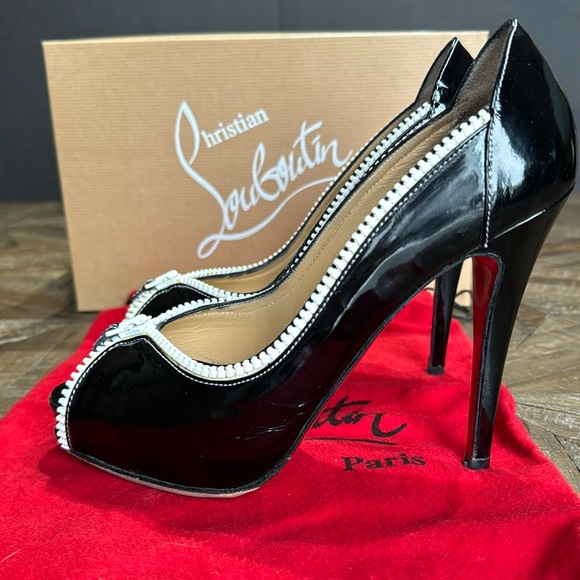 Christian Louboutin Caracolo/Plateau, black, US 7 - Picture 2 of 10